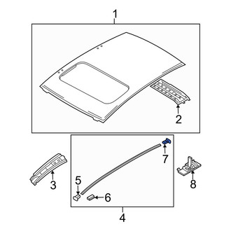 Mazda OE - Rear Left Roof Molding Cap