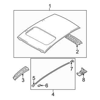 Mazda OE - Roof & Components (With Sunroof), (i / S Sedan)