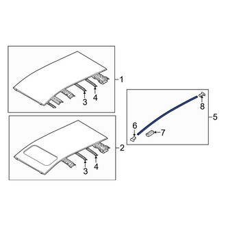 Mazda OE - Left Roof Molding