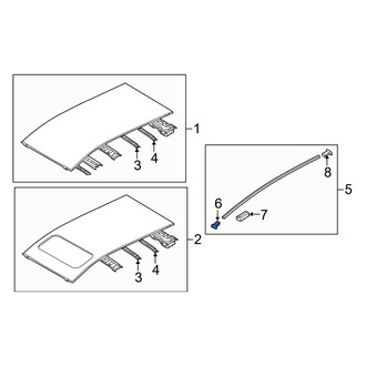 Mazda OE - Front Right Roof Molding Cap