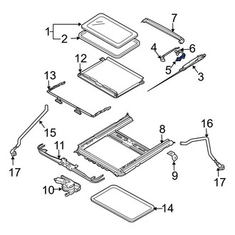 Mazda OE - Right Sunroof Slide