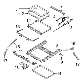Mazda OE - Left Sunroof Guide Rail