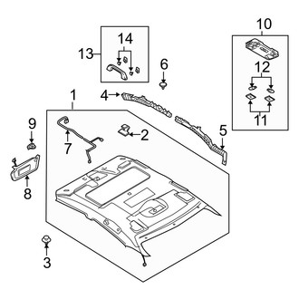 Mazda OE - Roof - Interior Trim (With Sunroof), (i / S Sedan)
