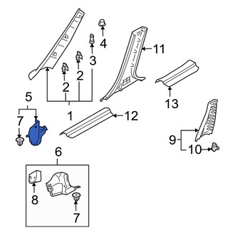 Mazda OE - Right Kick Panel Trim
