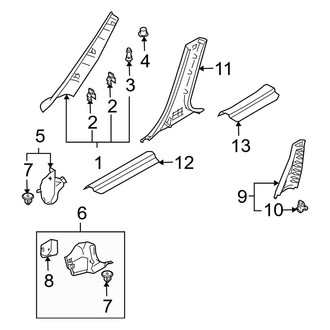 Mazda OE - Pillars, Rocker & Floor - Interior Trim