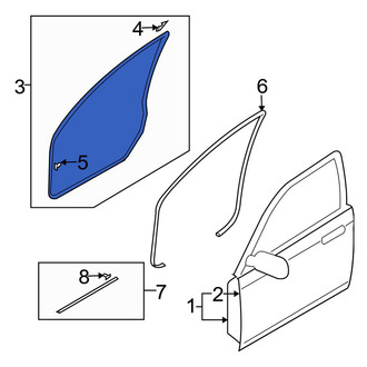Mazda OE - Front Right Inner Door Seal
