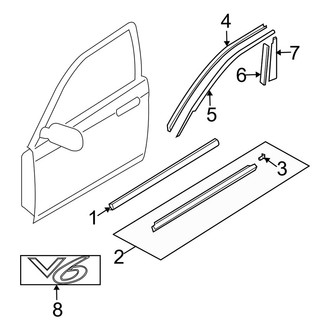 Mazda OE - Front Door - Exterior Trim (i / S Sedan)