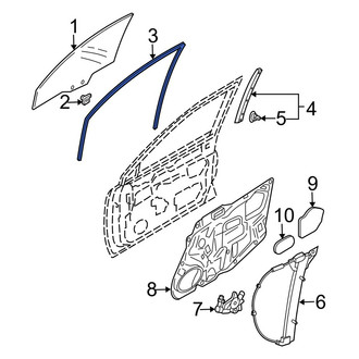Mazda OE - Rear Left Window Channel