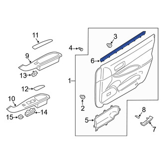 Mazda OE - Rear Left Outer Door Window Belt Weatherstrip