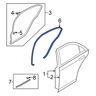 Mazda OE - Rear Left Upper Outer Door Seal