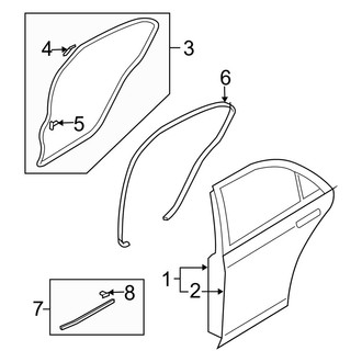 Mazda OE - Rear Door - Door & Components