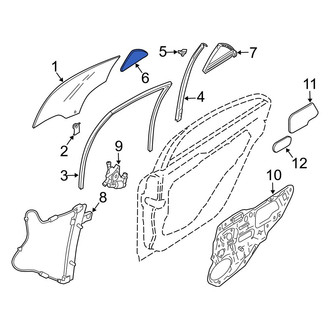 Mazda OE - Left Vent Window Weatherstrip