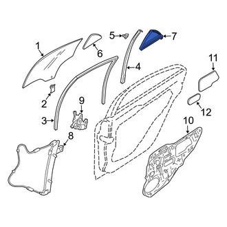 Mazda OE - Left Vent Window Weatherstrip