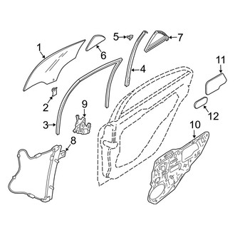 Mazda OE - Rear Door - Glass & Hardware (i / S Sedan)