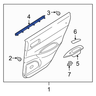 Mazda OE - Rear Right Outer Door Window Belt Weatherstrip
