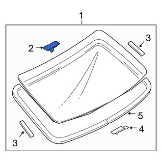 Mazda OE - Back Glass Spacer