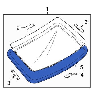 Mazda OE - Rear Back Glass Reveal Molding