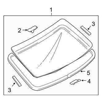 Mazda OE - Back Glass - Glass (i / S Sedan)