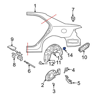 Mazda OE - Interior Quarter Panel Trim Panel Grommet