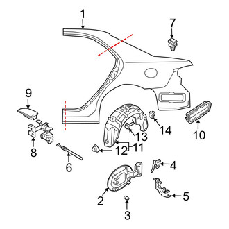 Mazda OE - Quarter Panel & Components (i / S Sedan)