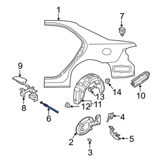 Mazda OE - Rear Left Fuel Filler Door Release Cable
