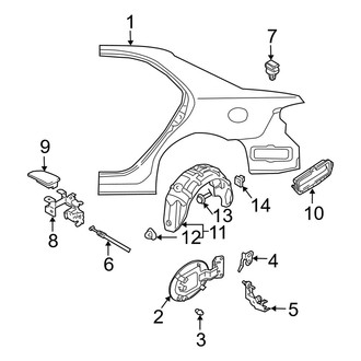 Mazda OE - Quarter Panel & Components (Hatchback)