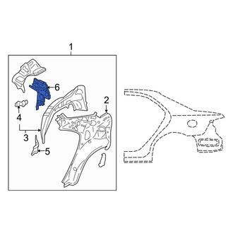 Mazda OE - Left Quarter Panel Reinforcement