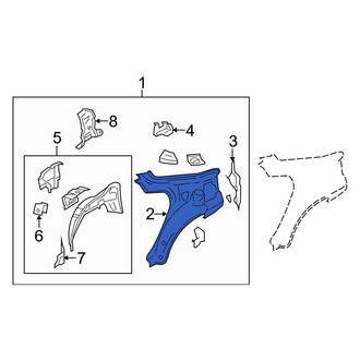 Mazda OE - Rear Left Inner Quarter Panel