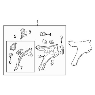 Mazda OE - Quarter Panel - Inner Structure (Hatchback)