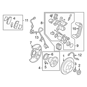 Mazda OE - Rear Suspension - Brake Components