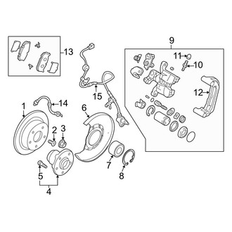 Mazda OE - Rear Suspension - Brake Components (Mazdaspeed)