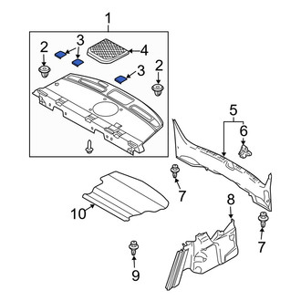 Mazda OE - Rear Package Tray Access Cover
