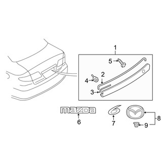 Mazda OE - Trunk Lid - Exterior Trim (i / S Sedan)