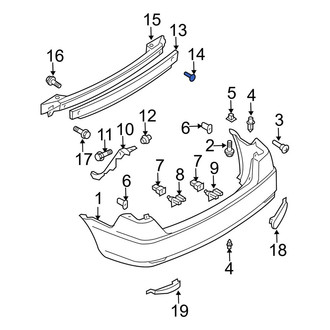 Mazda OE - Front Bumper Impact Absorber Clip