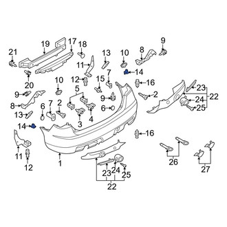 Mazda OE - Rear Bumper Cover Nut