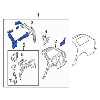 Mazda OE - Rear Left Inner Quarter Panel