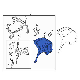 Mazda OE - Rear Left Inner Quarter Panel