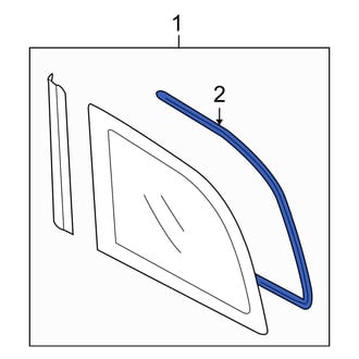 Mazda OE - Rear Quarter Glass Seal