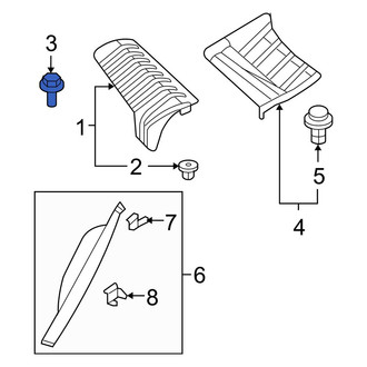 Mazda OE - Liftgate Trim Scuff Plate Clip
