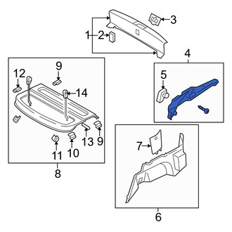 Mazda OE - Rear Right Lower Trunk Trim Panel