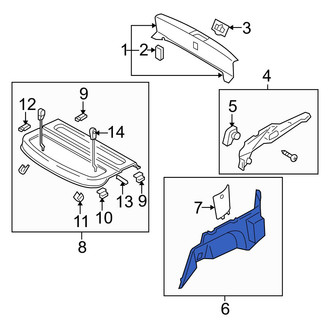 Mazda OE - Rear Right Lower Trunk Trim Panel