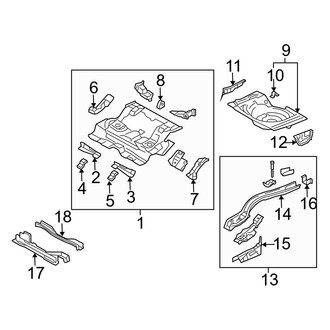 Mazda OE - Rear Body & Floor - Floor & Rails (Wagon)