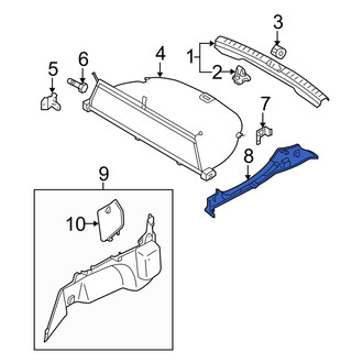 Mazda OE - Rear Right Upper Trunk Trim Panel
