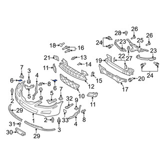 Mazda OE - Right Bumper Guide Seal