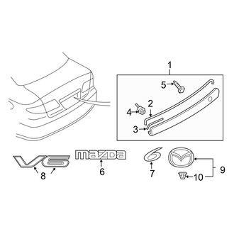 Mazda OE - Lift Gate - Exterior Trim (Hatchback)