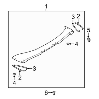 Mazda OE - Lift Gate - Spoiler (Hatchback)