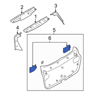 Mazda OE - Left Liftgate Trim Cover Cap