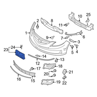 Mazda OE - Front License Plate Bracket