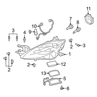 Mazda OE - Front Lamps - Headlamp Components (Xenon)