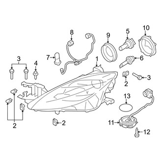 Mazda OE - Front Lamps - Headlamp Components (Xenon)